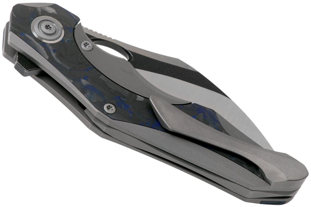 Bestech Nogard BT2105A Titanium, Blue Marble Carbonfiber zakmes, Kombou design