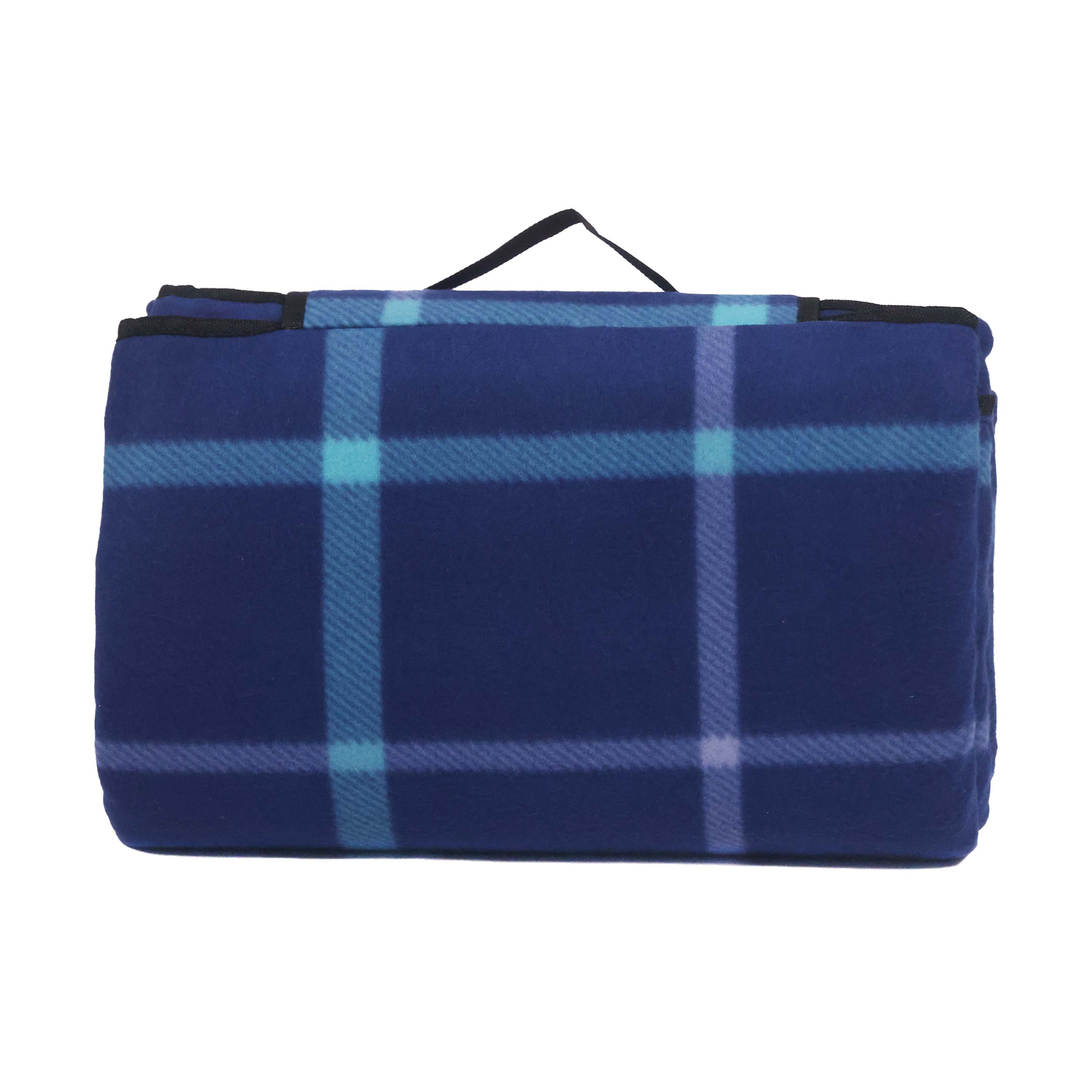 Picknickdecke Fleece 200 x 200 cm dunkelblau