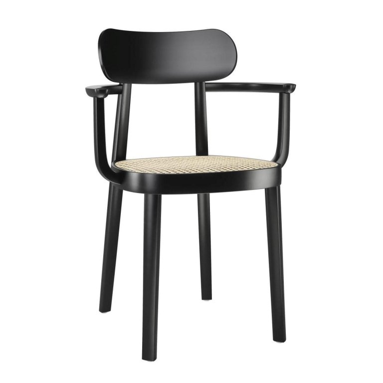 Thonet 118 F eetkamerstoel met armleuning zwart
