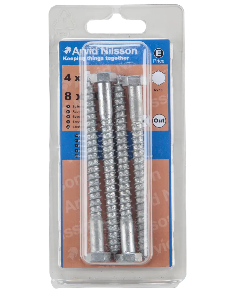 Arvid Nilsson Fransk skrue 8 x 100 mm 4-pak