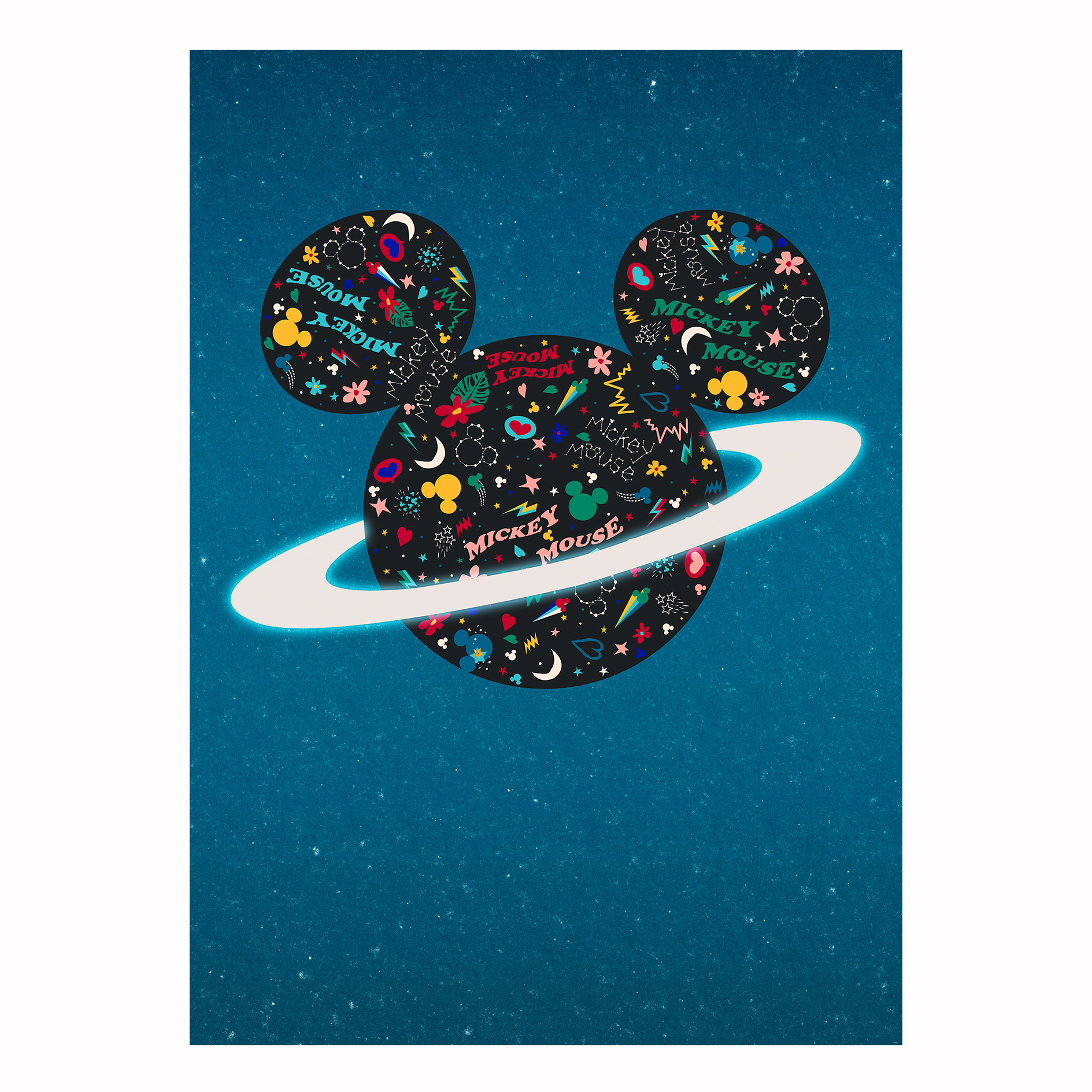 Vlies-Fototapete PLANET MICKEY - 200x280 cm