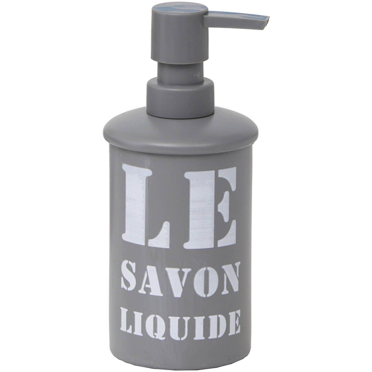 DISTRIBUTEUR A SAVON METAL GRIS