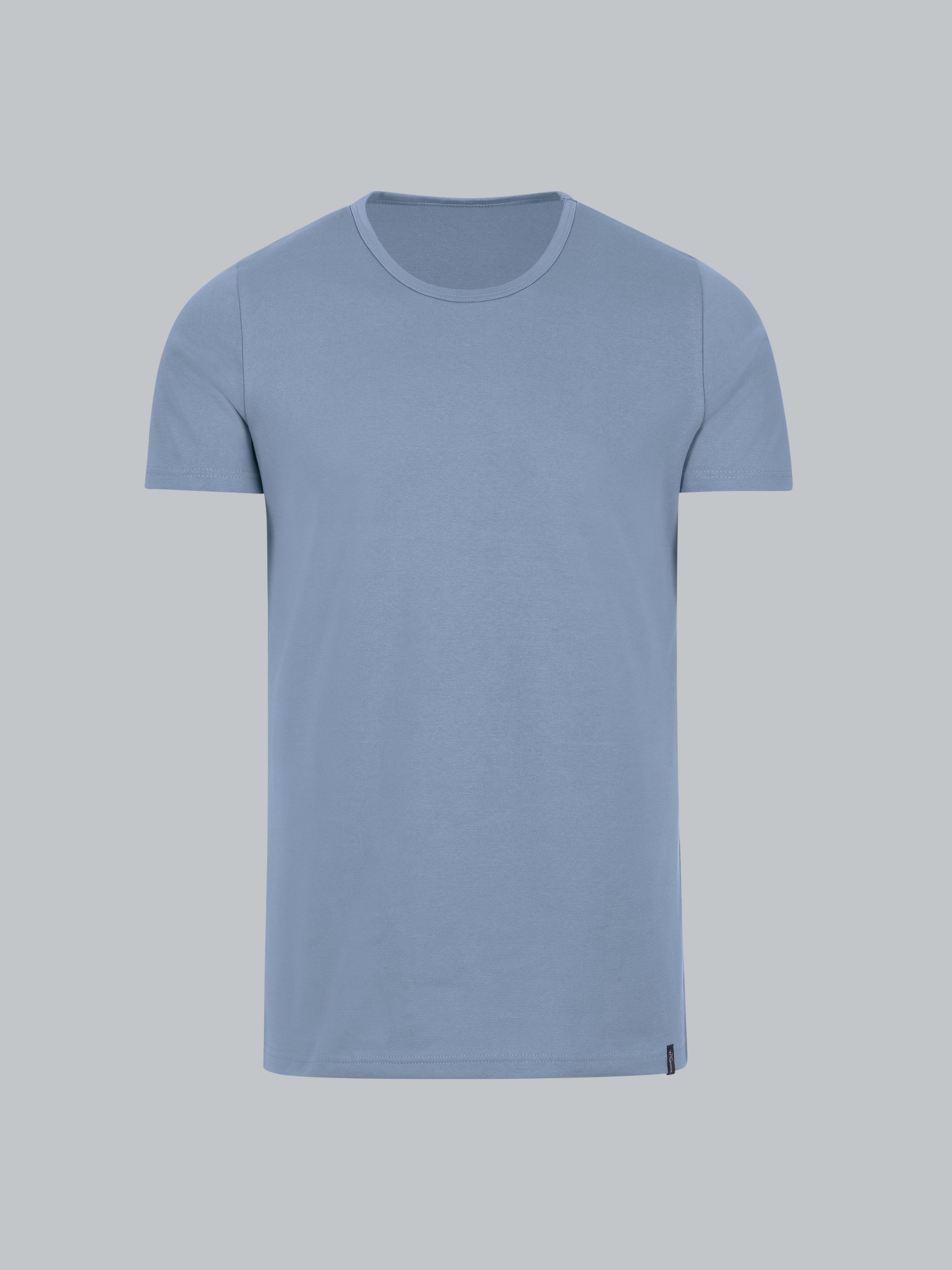 T-Shirt aus Baumwolle/Elastan Pearl-blue