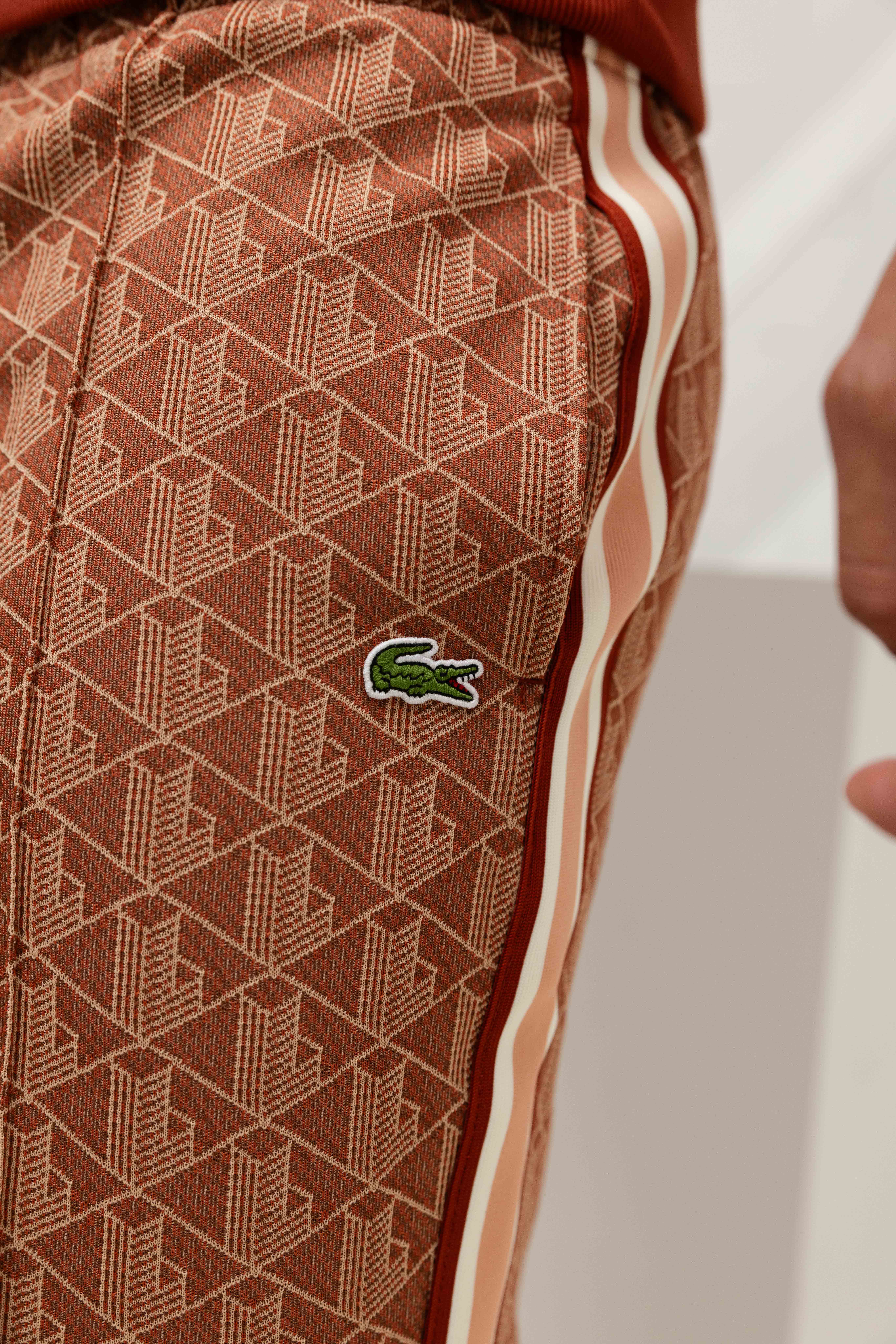 Lacoste Paris Jacquard Trainingspak Heren Bruin