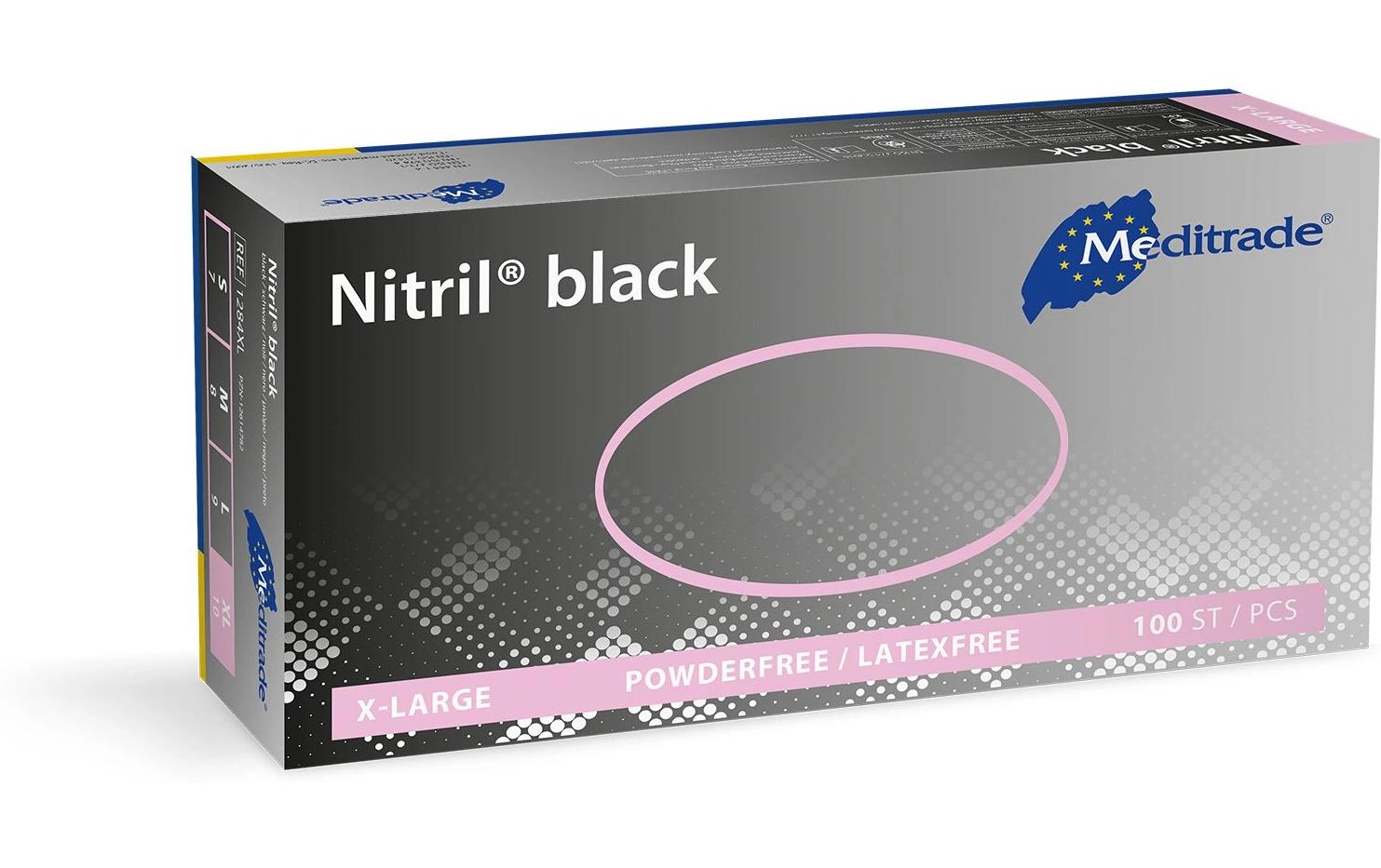 Nitril black Grösse XL, 100 StückNitriluntersuchungs- und Schutzhandschuh gemäss DIN EN 455