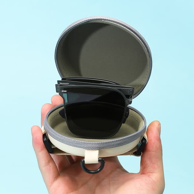 Solbriller med nylon polariserede linser Sort+grå