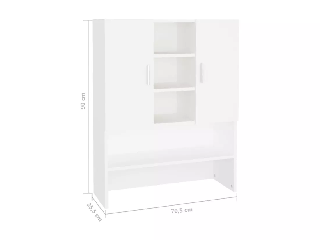 Meuble pour machine à laver Blanc 70,5x25,5x90 cm