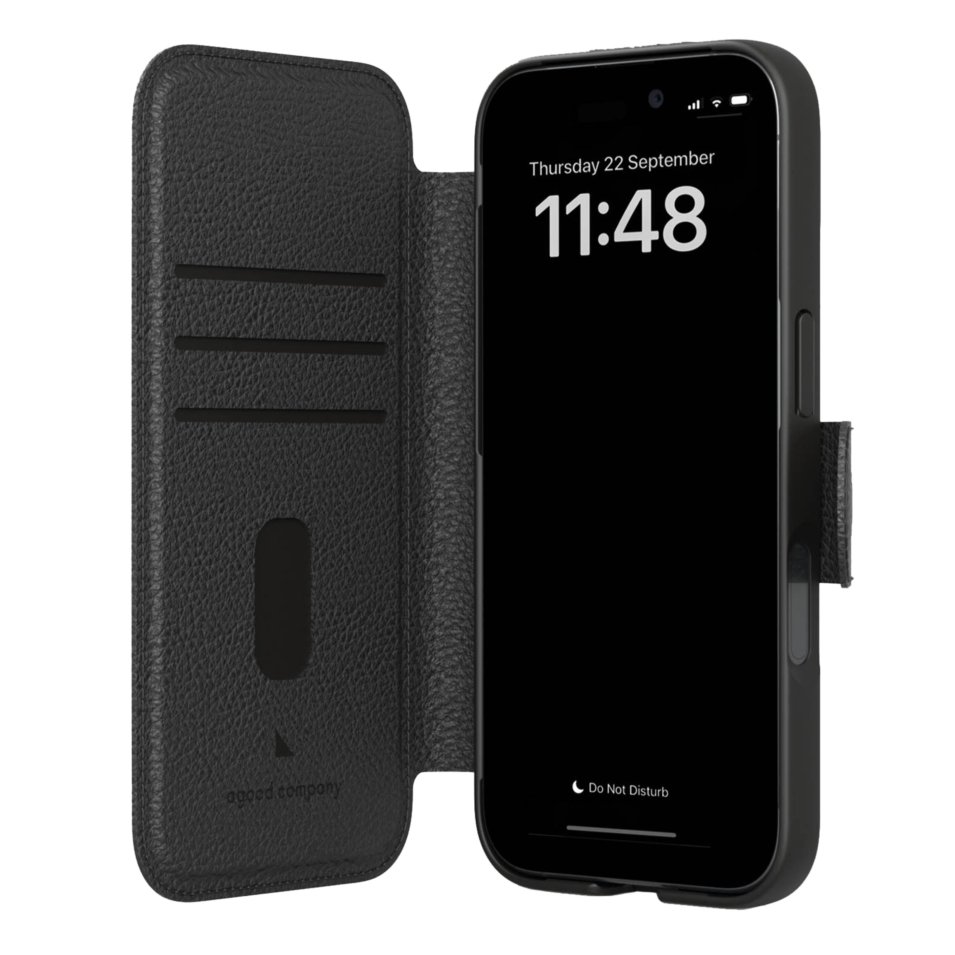 Agood company Mobiletui til iPhone 16 Plus - Svart