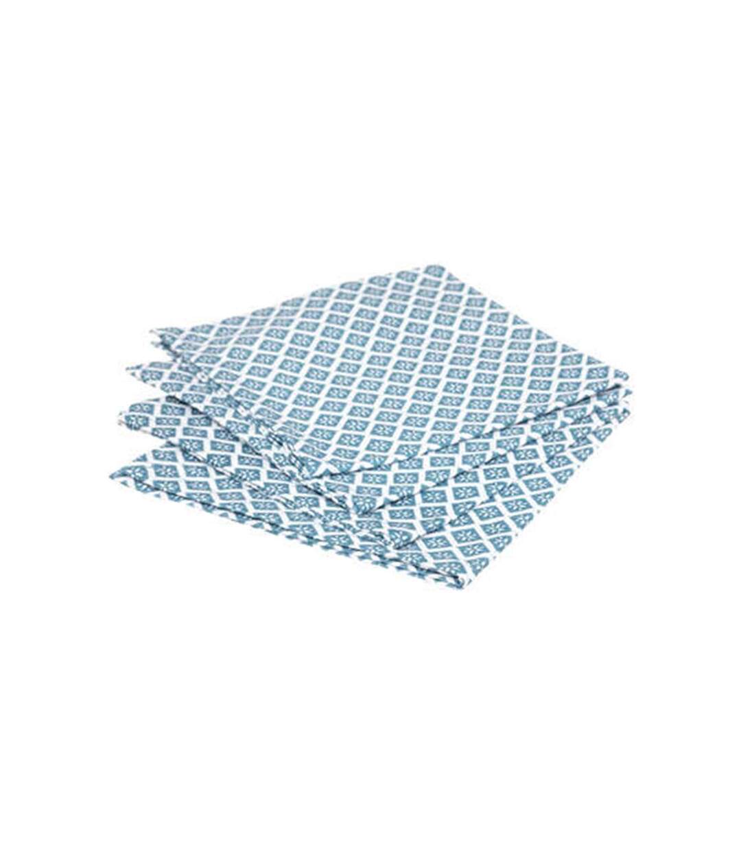 Lot de 4 Serviettes de Table Tikal 40x40cm Bleu