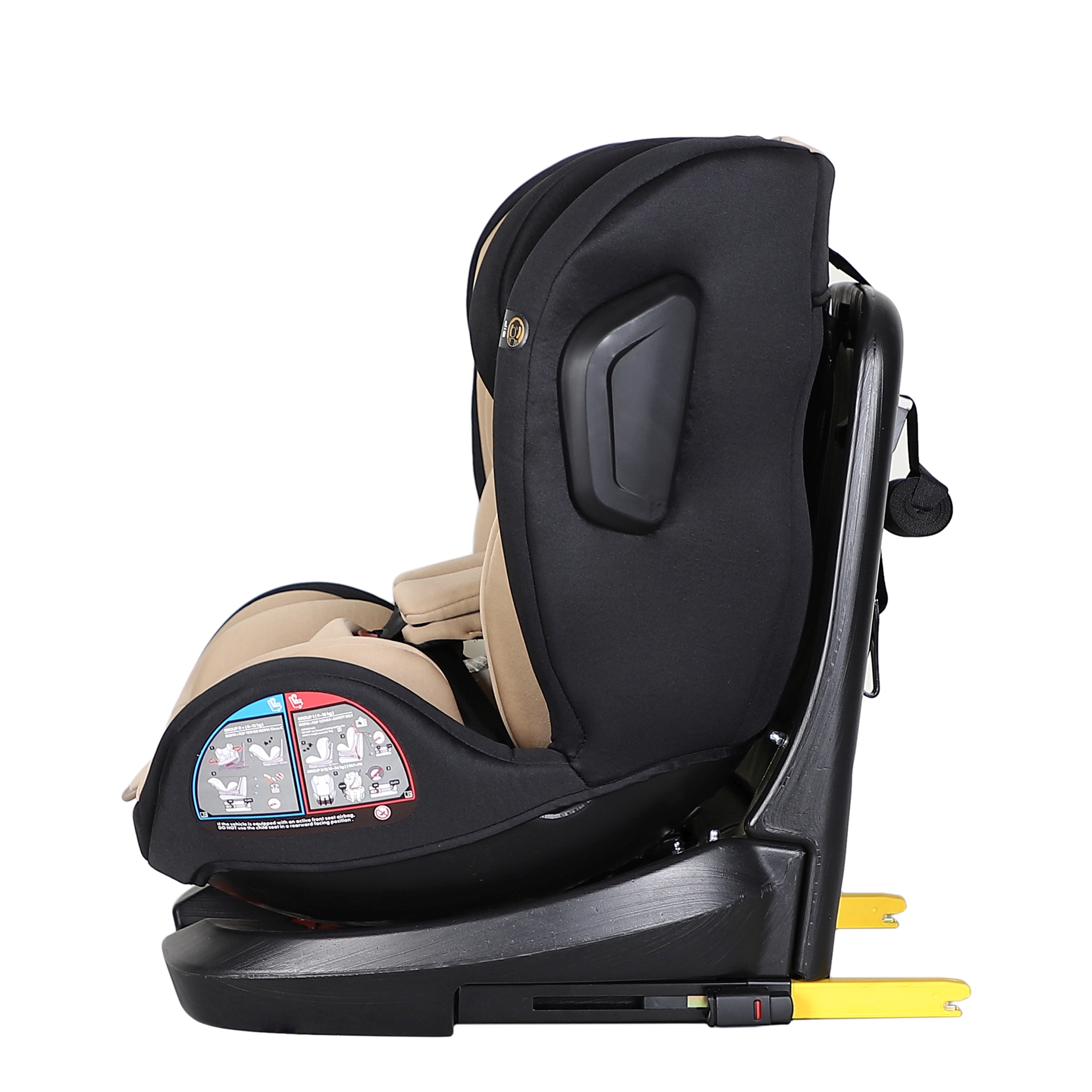 Kindersitz Auto 360° drehbar schwarz/beige