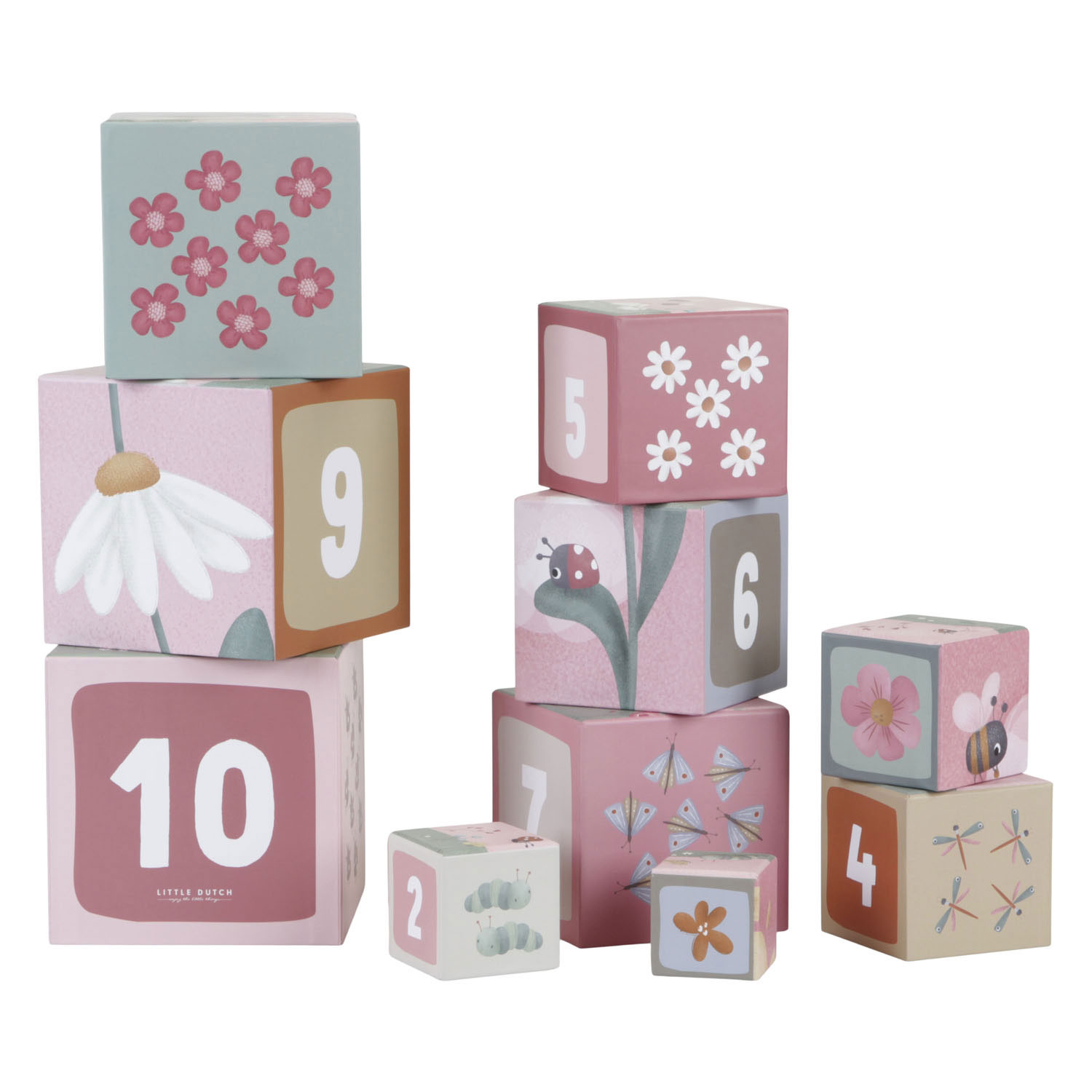 Little Dutch Stapelblokken Flowers & Butterflies FSC