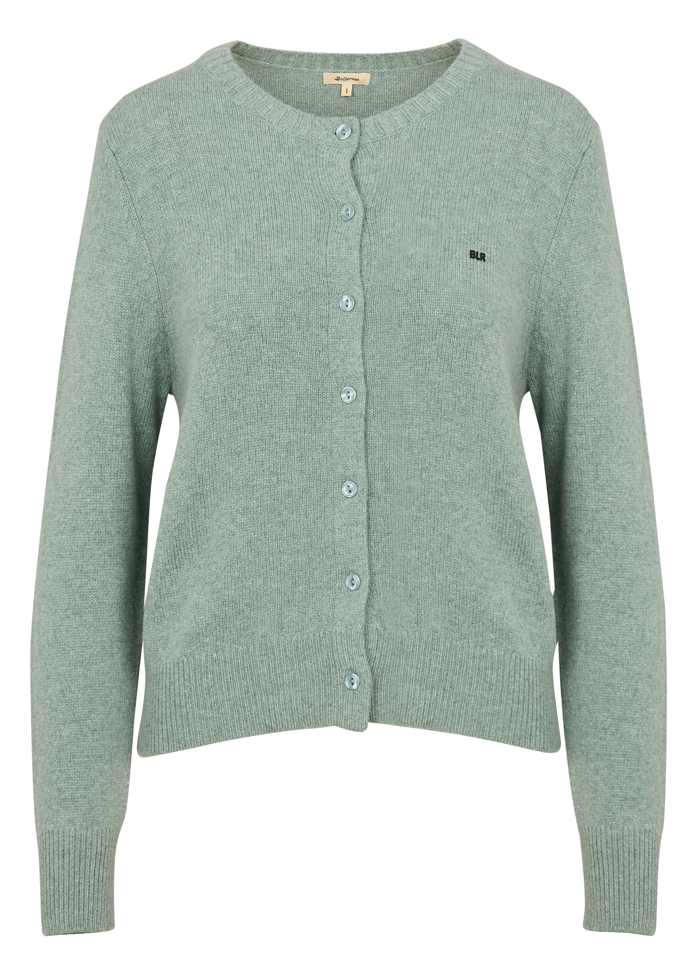 GIWES - Gilet col rond en laine mélangée | Bleu