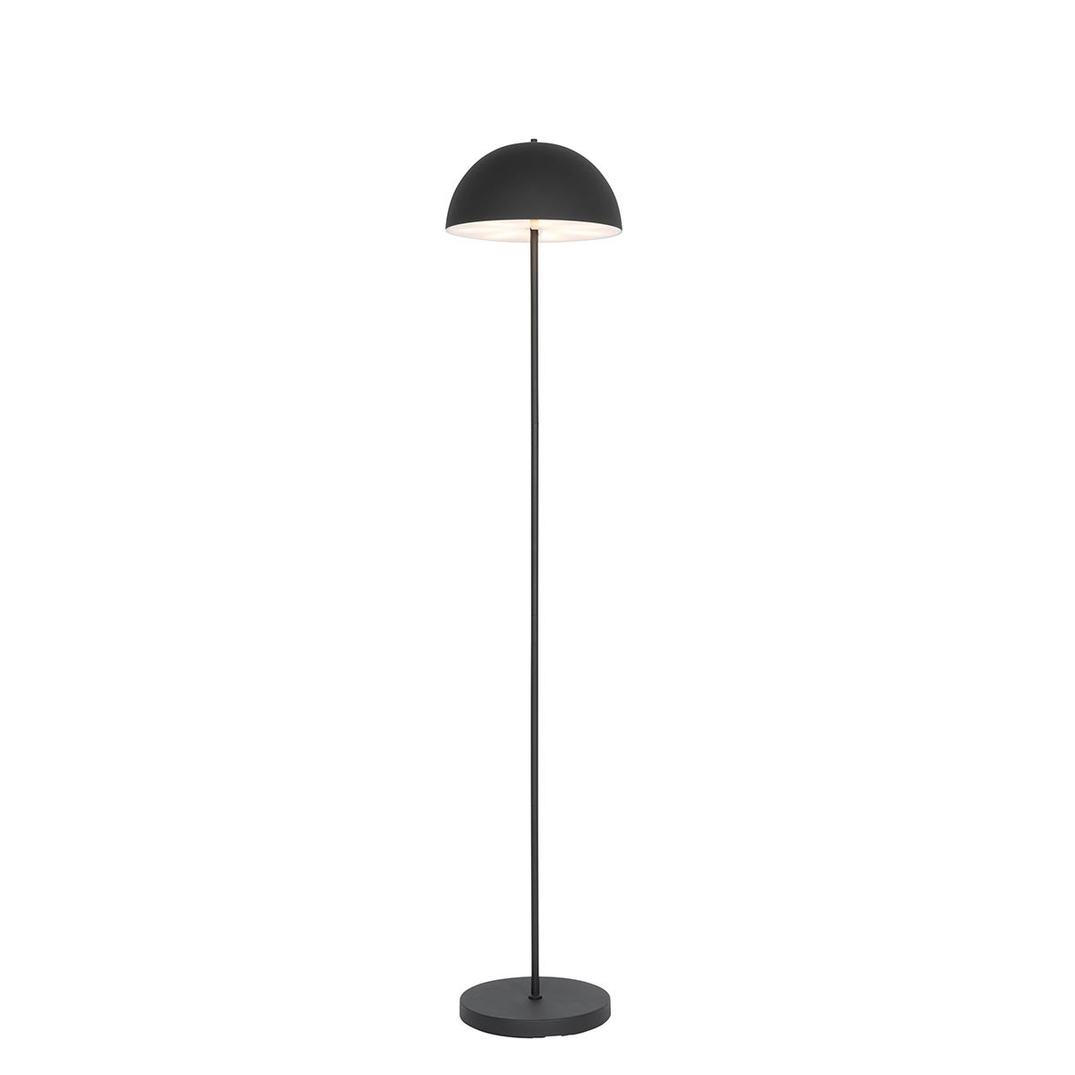 QAZQA - Moderne staande buitenlamp | Staande lamp | Lamp | Licht, zwart, oplaadbaar, 3-traps dimbaar - Keira Touch-functie dimmer | Dimbaar | Buitenverlichting - Kunststof, rond - I (