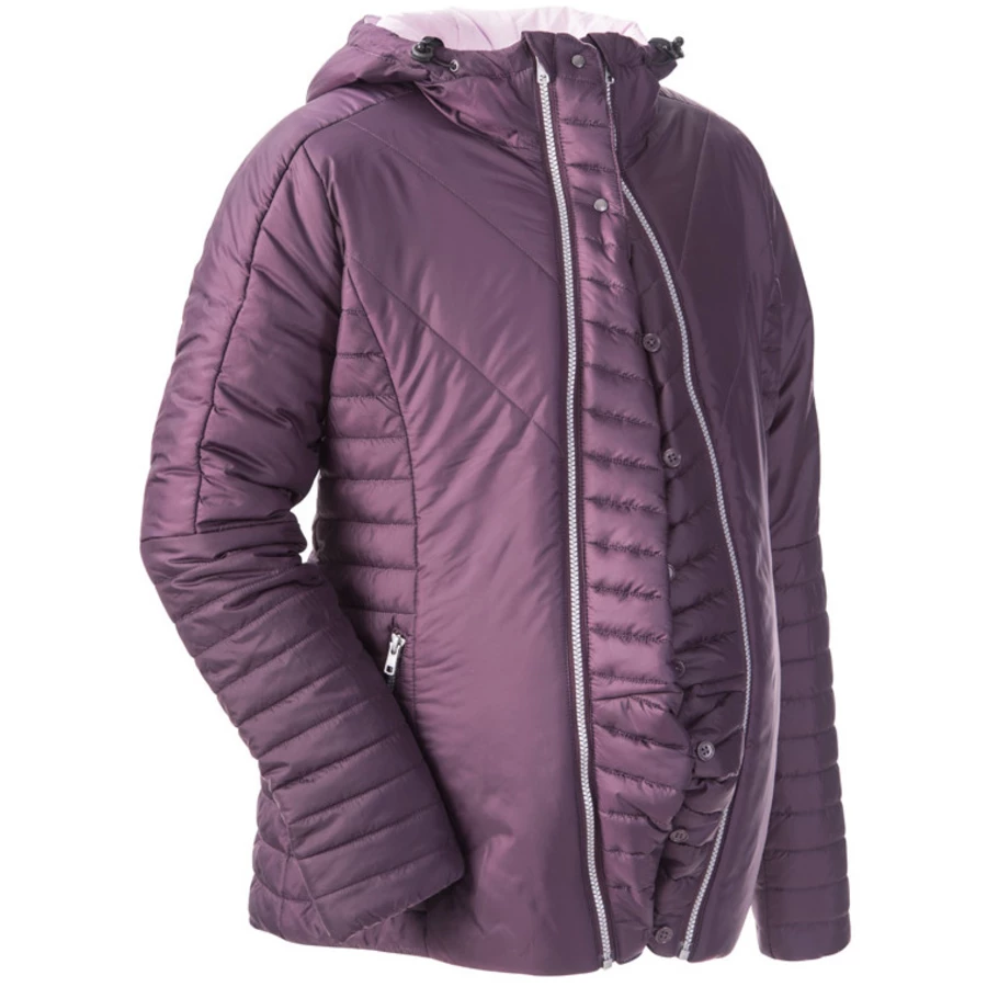 mamalila Stepp-Tragejacke Aubergine