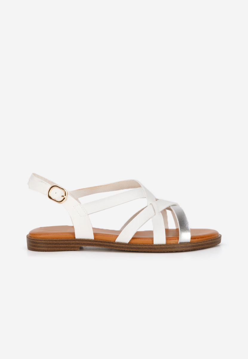 Sandales plates blanches Latifia