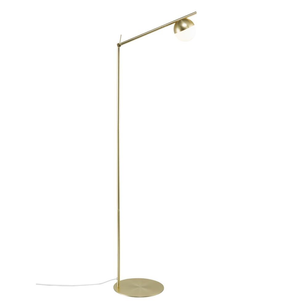 Contina vloerlamp in messing en gebroken wit G9