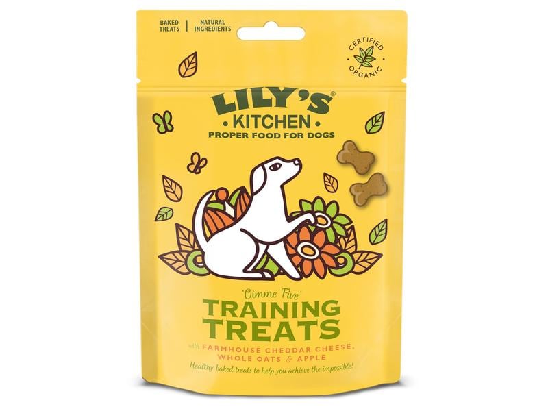 Lily's Kitchen Leckerli Bio Training Treats, Käse/Apfel, 8 Leckerbissen für's Training