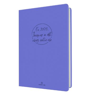 Agenda Camelia 15 - 1 semaine sur 2 pages - 10 x 15 cm - lilas - Oberthur