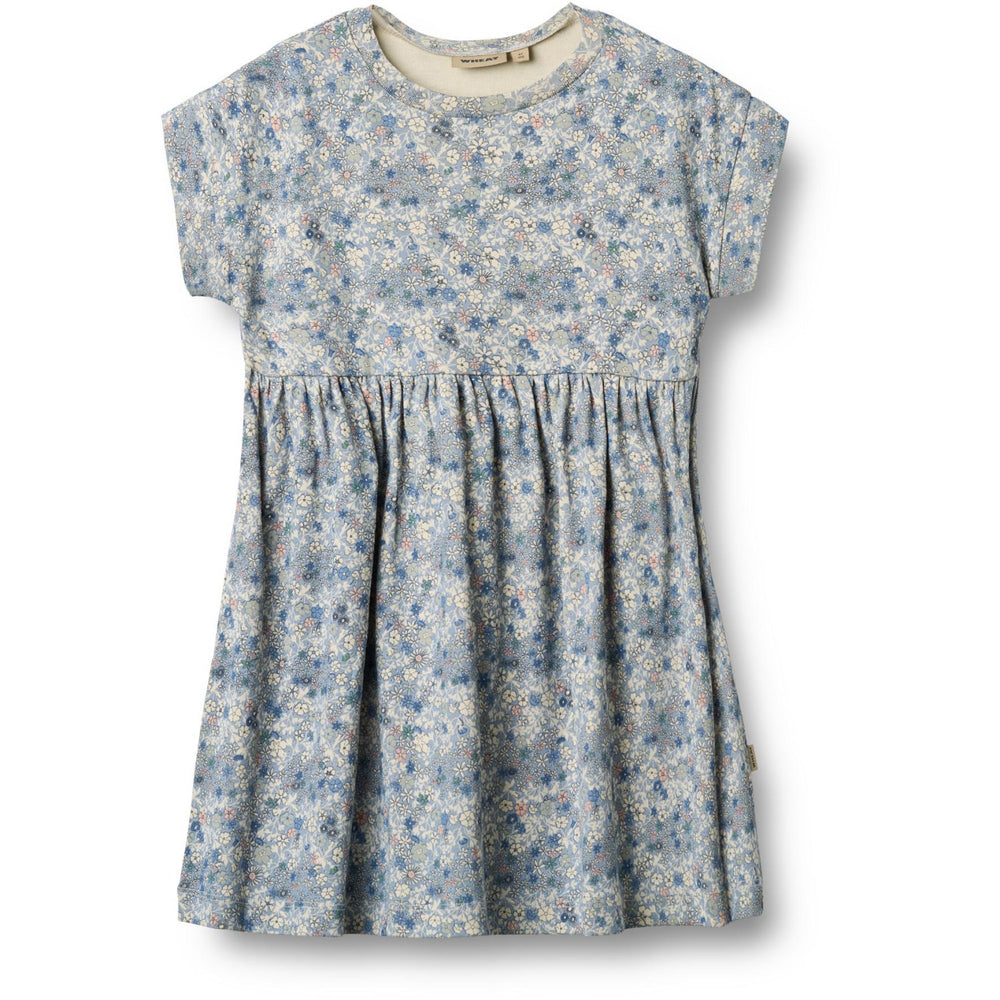Køb Wheat Blue Summer Flowers Jersey Kjole S/S Emilie