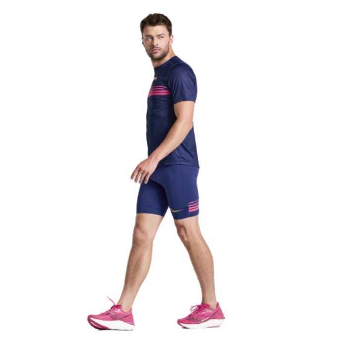 Saucony Herre T-shirts Elite Short Sleeve Blå