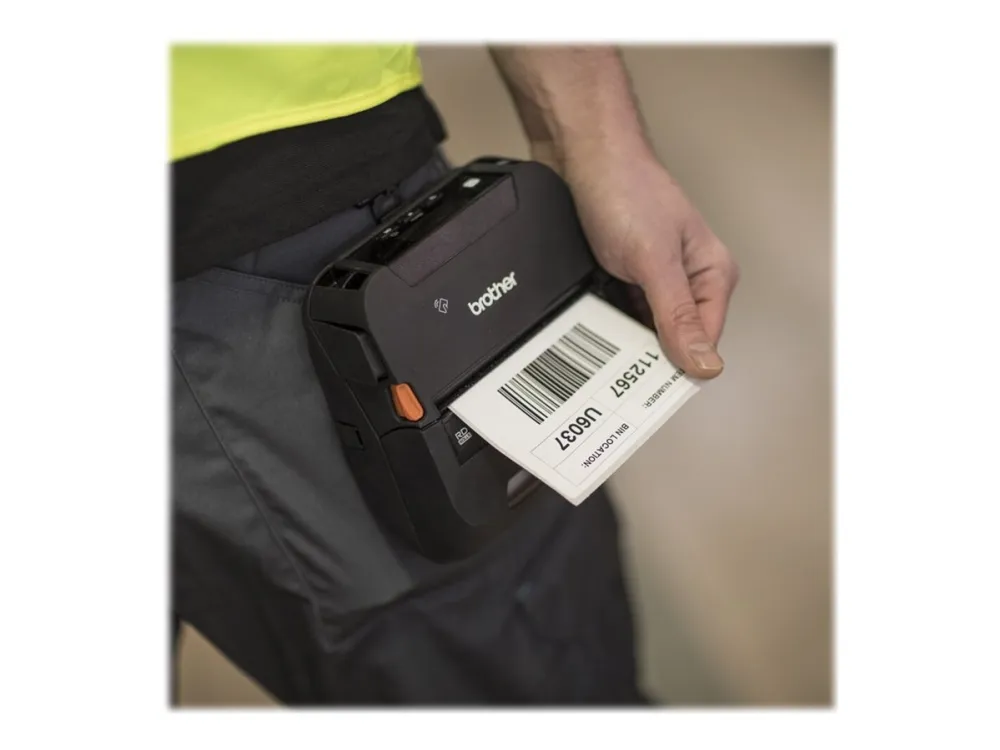 Brother RuggedJet RJ-4250WB - Etiketprinter - direkte termisk - Rulle (11,3 cm) - 203 dpi - op til 127 mm/sek. - USB 2.0, Wi-Fi(n), NFC, Bluetooth 4.2