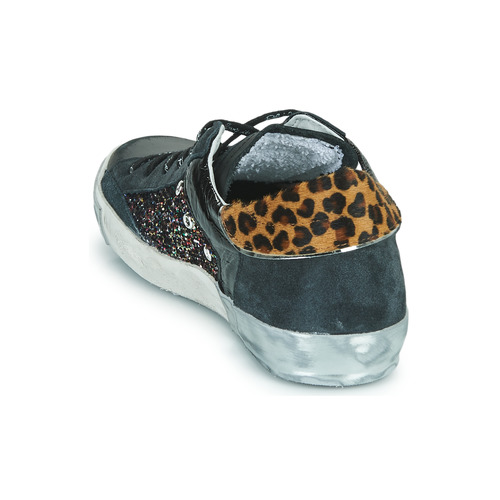 Philippe Model - PARISX LOW WOMAN Negro / Glitter / Leopardo