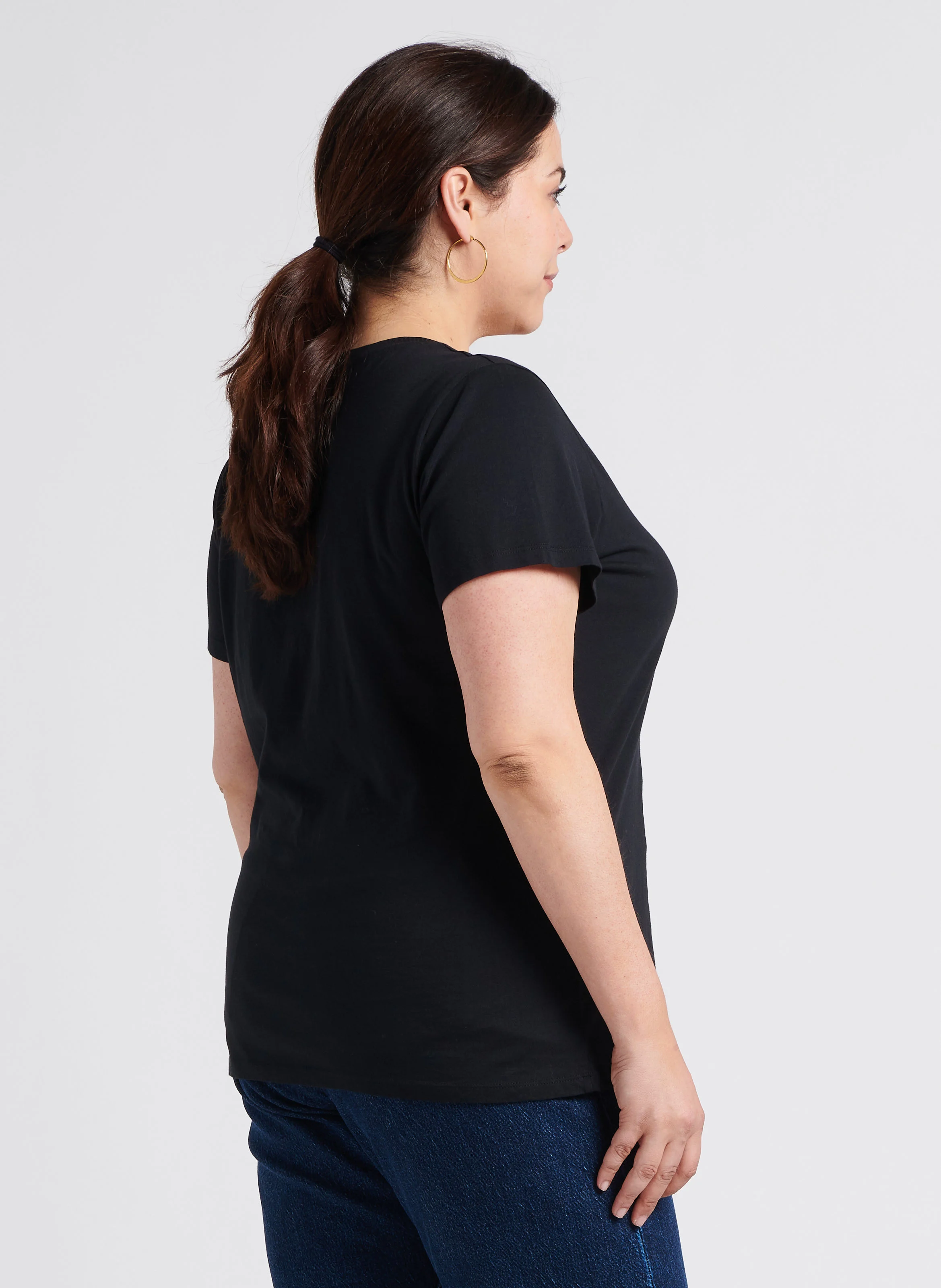 PL THE PERFECT TEE - Tee-shirt col rond en coton | Noir