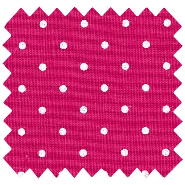 Tissu Enduit Au Mètre Pois Fuchsia