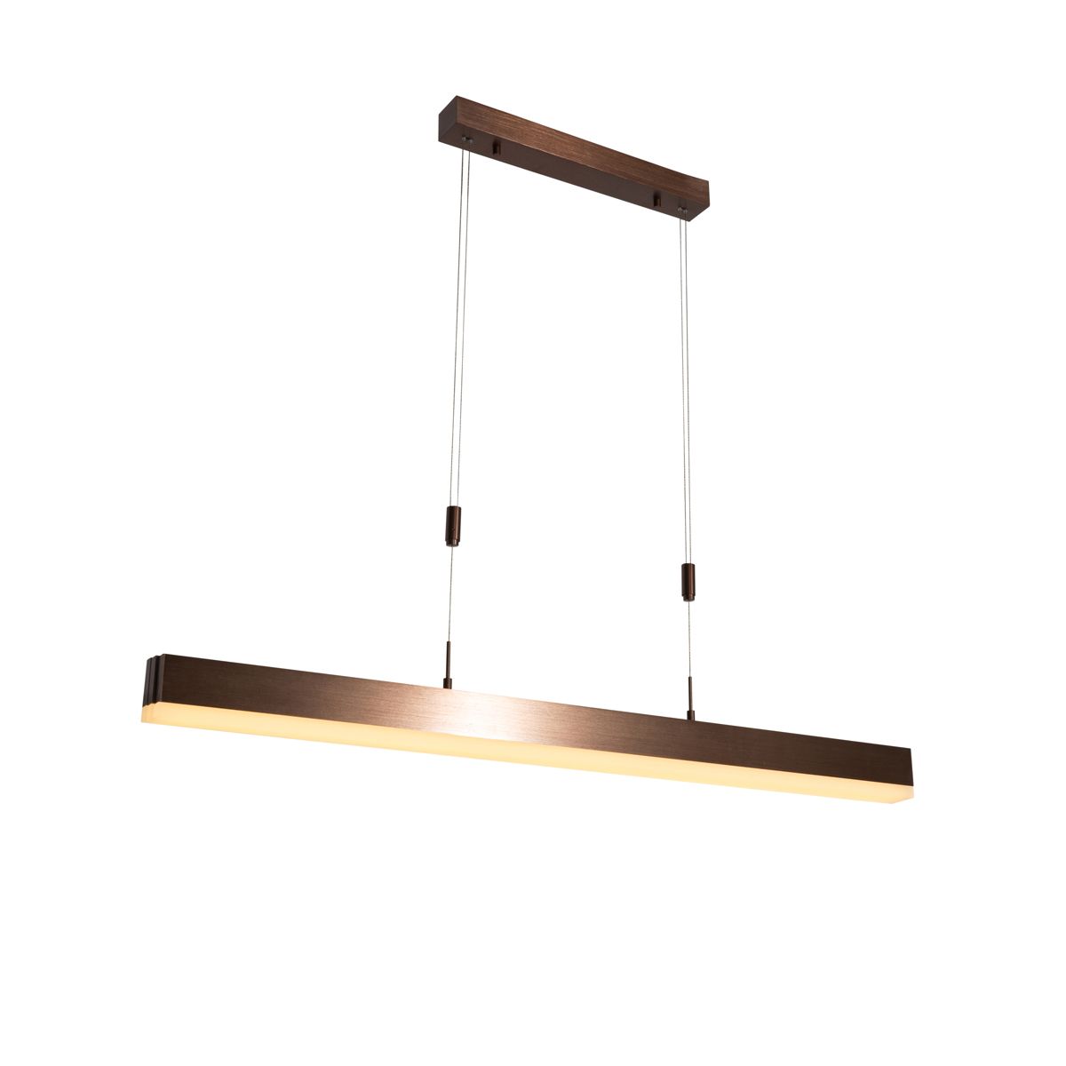 Moderne verstelbare hanglamp donker brons incl. LED dimbaar - Lamba