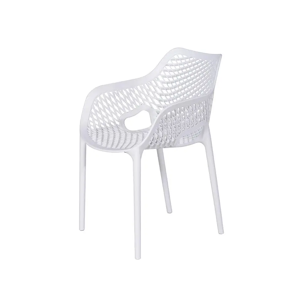 Garden Impressions Air XL kunststof tuinstoel wit - set van 4 stuks
