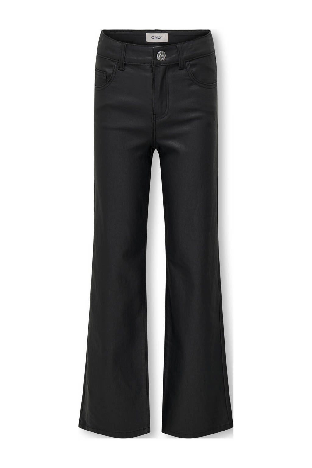 ONLY coated flared broek KOGJUICY zwart