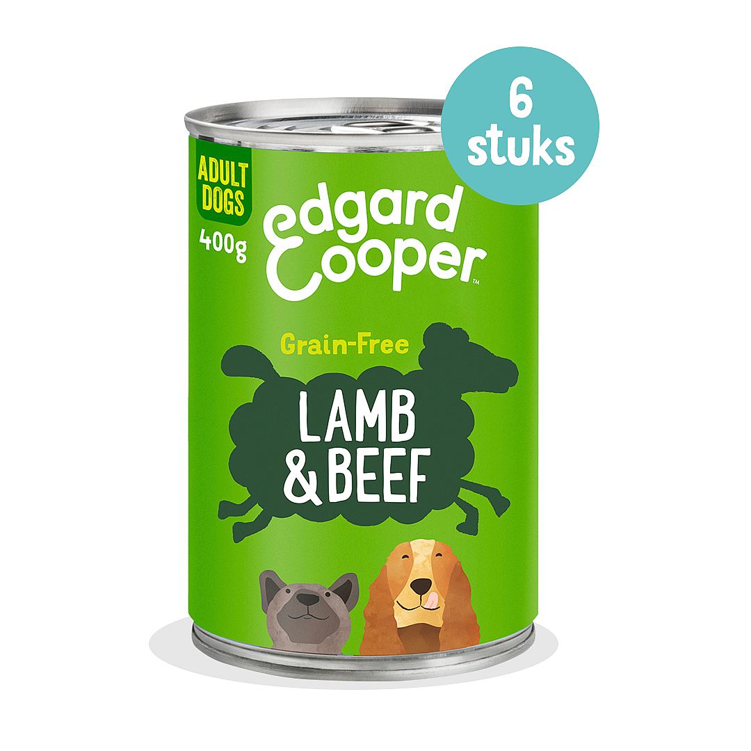 Edgard & Cooper Adult Blikjes Lam & Rund 6 x 400 gram