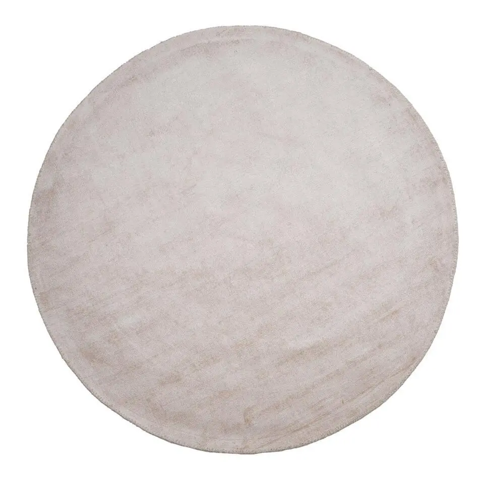 Dutch Lifestyle - Viscose - Vloerkleed - 115cm rond - Beige