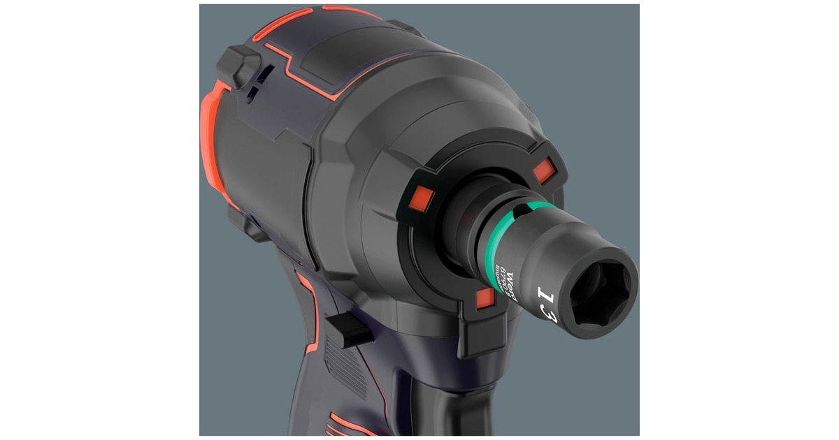 Wera9608 Dop-magneetstrip B Impaktor Imperial 1 dopsleutel  (Zwart/groen, 9‑delig)