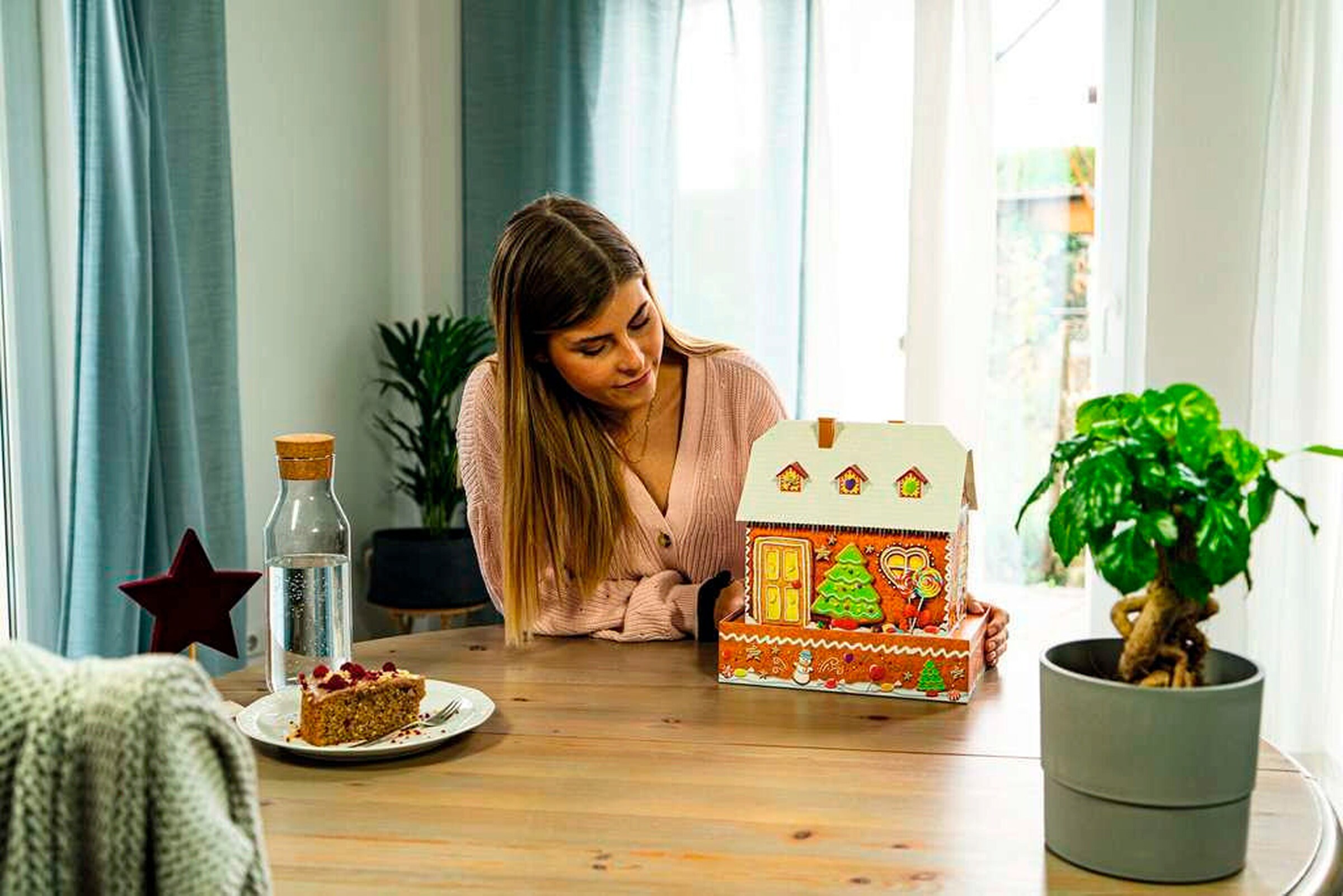 Ravensburger Lebkuchenhaus bei Nacht