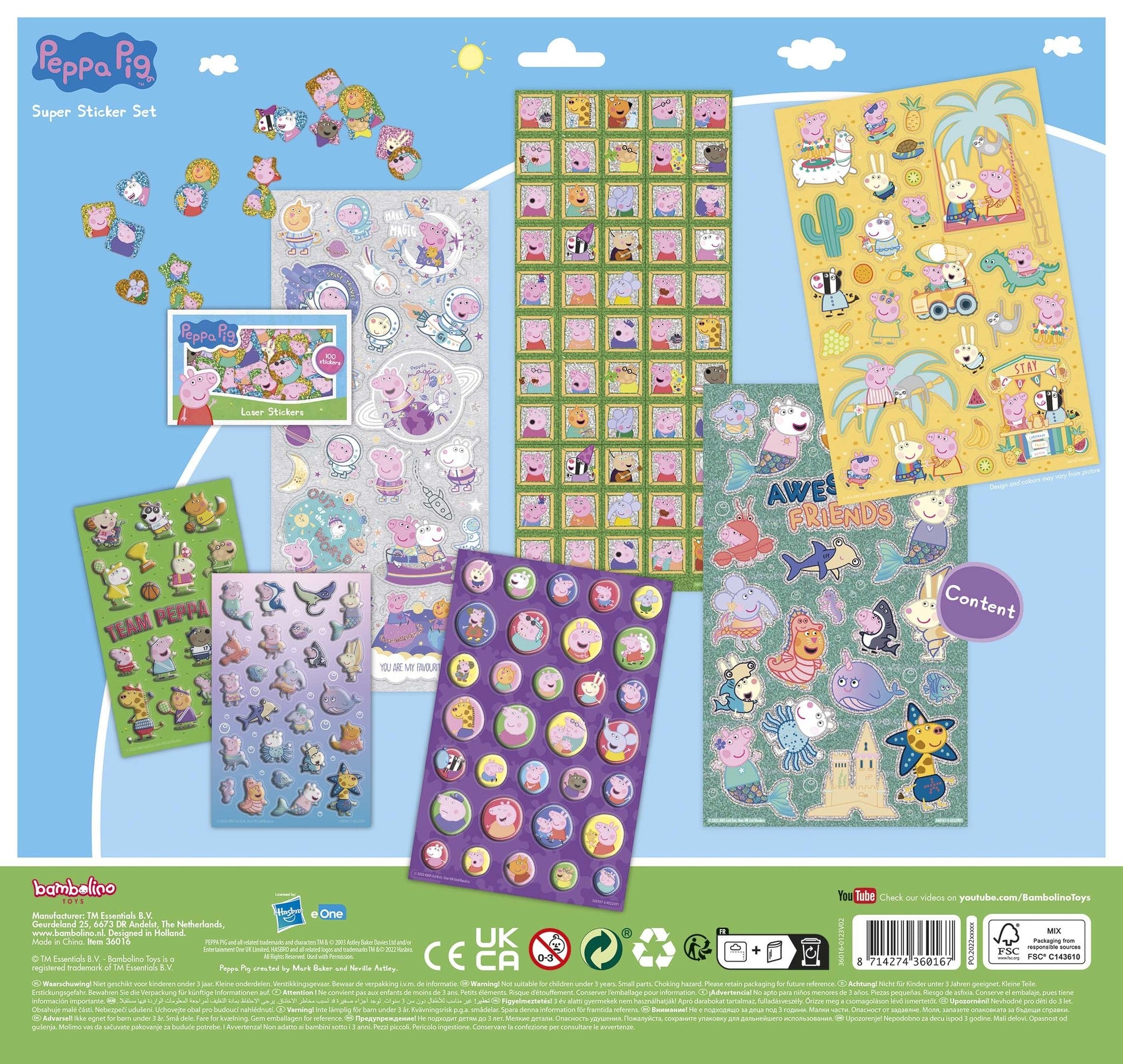 Peppa Pig Stickerset Groot