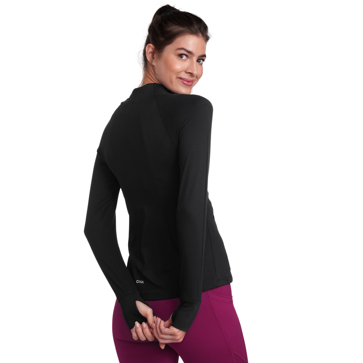 Gina Sports Damen Sport-Jacke mit Reißverschluss schwarz