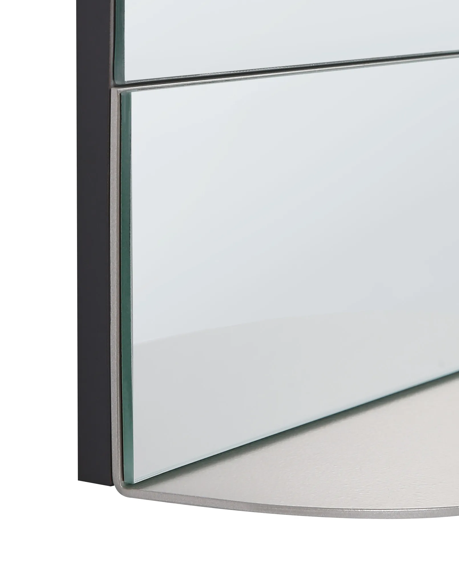Wandspiegel met plank BRANNAY 40 cm 60 cm Zilver
