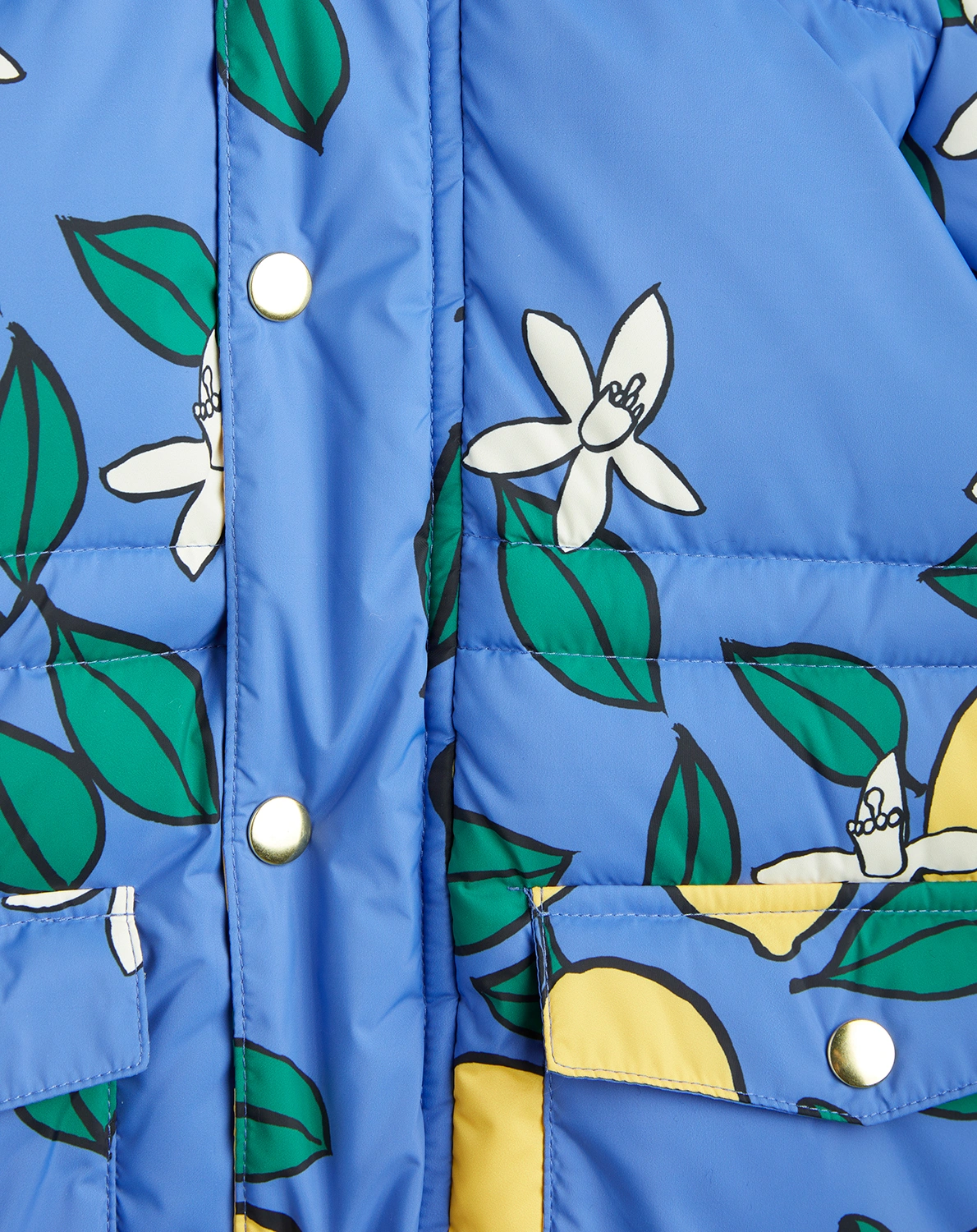 Steppjacke LEMONS AOP mit Kapuze in blue