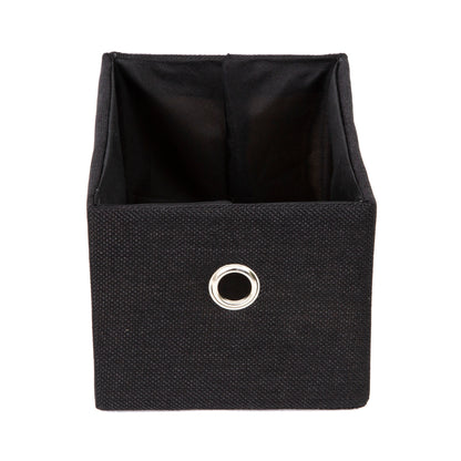 Panier de rangement doublé tissu York noir