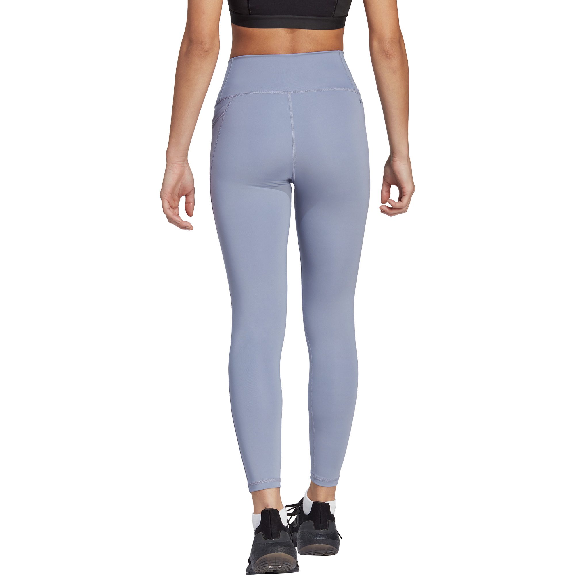 adidas Optime Stash Pocket High-Waisted 7/8-Tights Damen silver violet