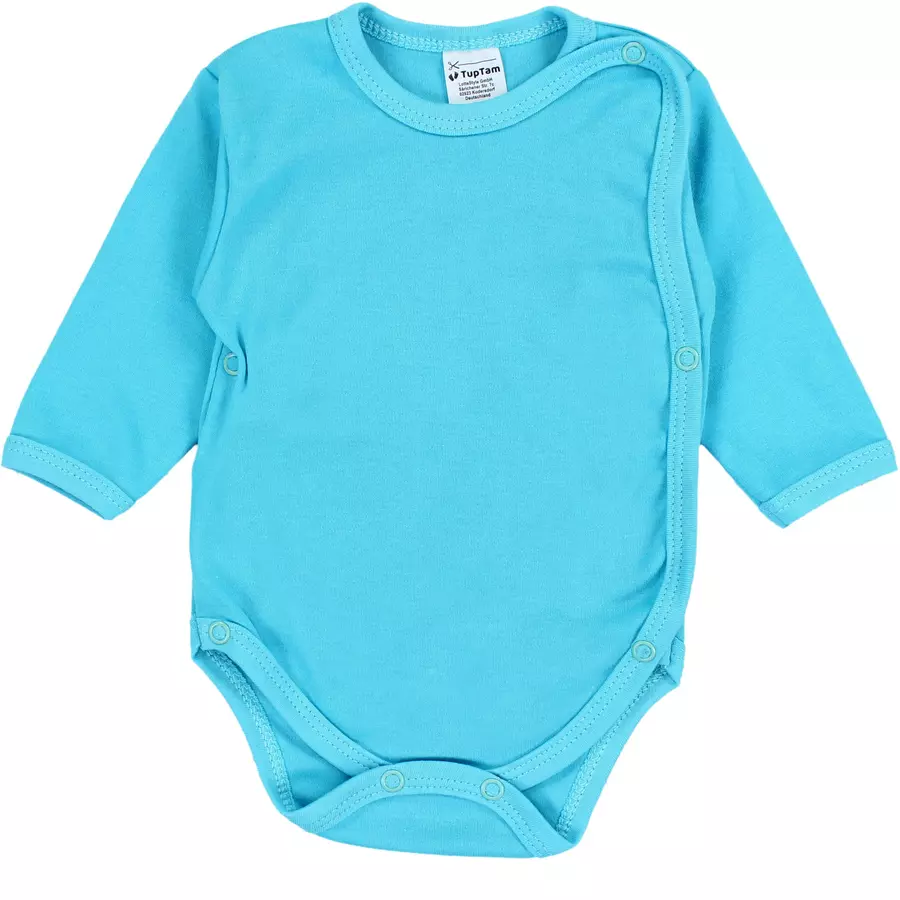TupTam Baby Langarm Wickelbody im 5er Set grünblau