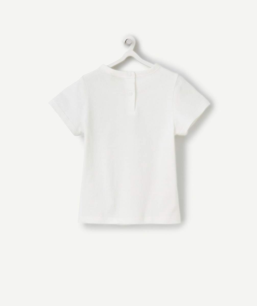 t-shirt bébé garçon en coton bio blanc message club papa