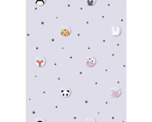 Vliesbehang 38143-1 Little Love Stars & Animals grijs