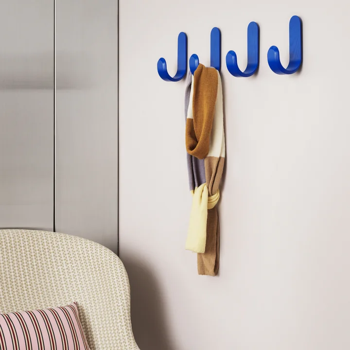 Normann Copenhagen - Curve Wandhaken Mini, matt schwarz (2er-Set)
