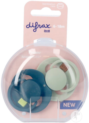 Difrax Prime Dynamic Sucette 6-18 Mois Pistachio/Vert 2 Pièces