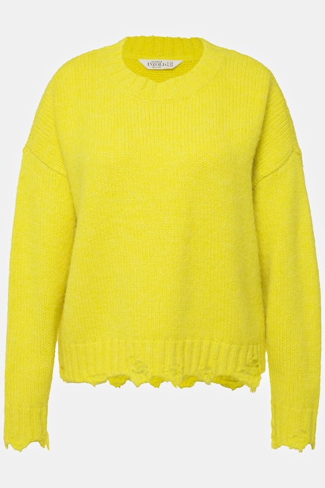 Pullover, oversized, destroyed Kanten, Langarm