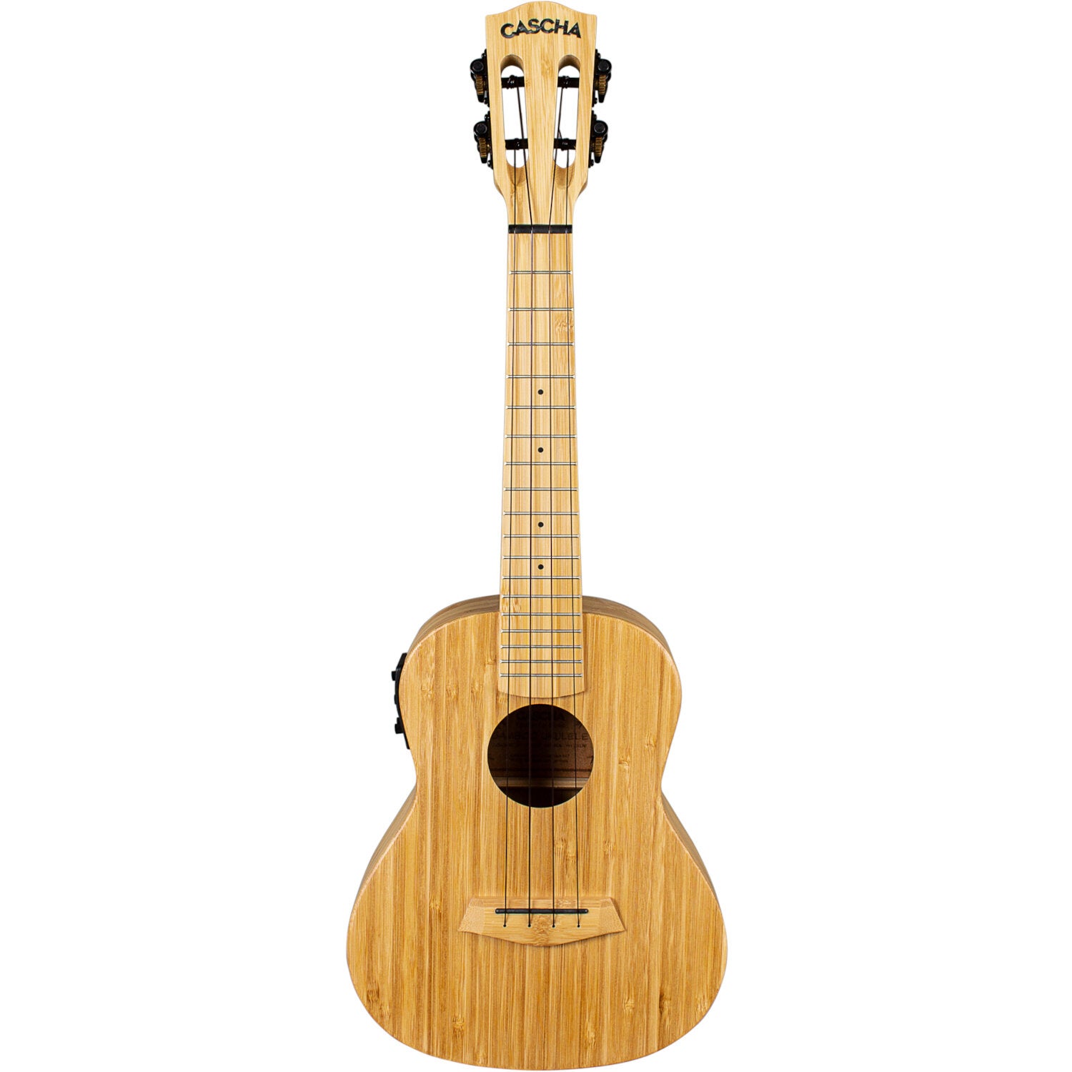 Cascha HH 2313E Bamboo Natural E/A concert ukelele set