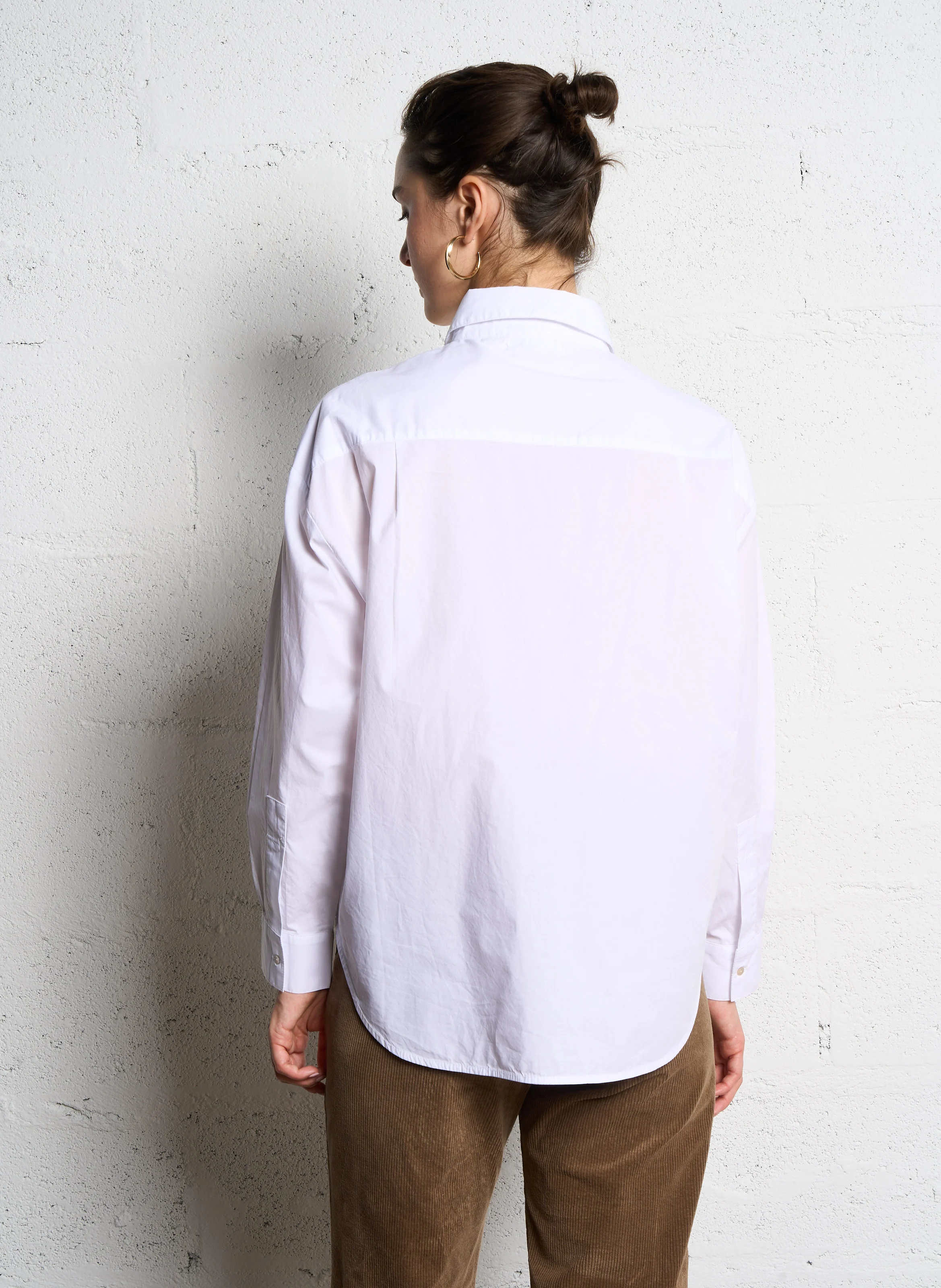 LAVE - Chemise oversize en coton | Blanc