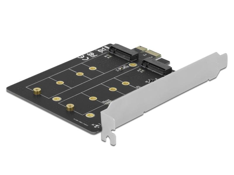 Delock Host Bus Adapter PCIe x1 Karte zu 2x M.2 Key B bootf Delock PCI Express x1 Karte zu 2 x intern M.2 Key B